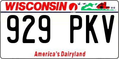 WI license plate 929PKV