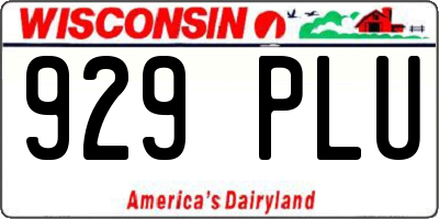 WI license plate 929PLU