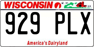 WI license plate 929PLX