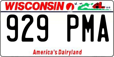 WI license plate 929PMA
