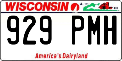 WI license plate 929PMH