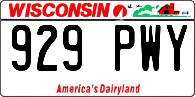 WI license plate 929PWY
