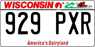 WI license plate 929PXR
