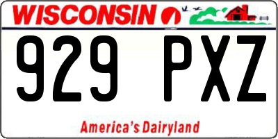 WI license plate 929PXZ