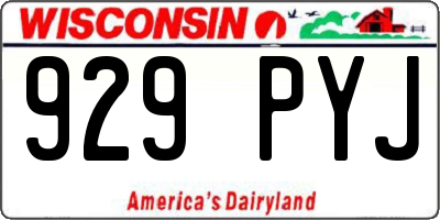 WI license plate 929PYJ