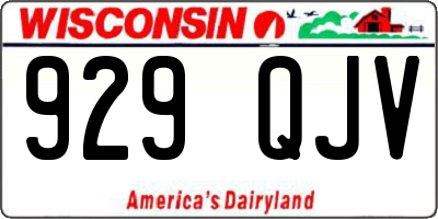 WI license plate 929QJV