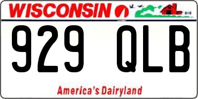 WI license plate 929QLB