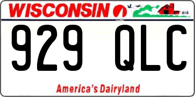 WI license plate 929QLC