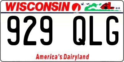 WI license plate 929QLG