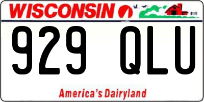 WI license plate 929QLU