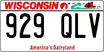 WI license plate 929QLV