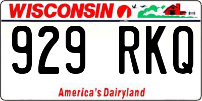 WI license plate 929RKQ