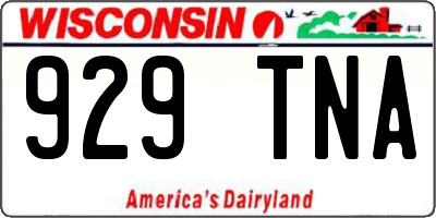 WI license plate 929TNA
