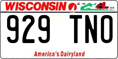 WI license plate 929TNO