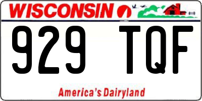 WI license plate 929TQF