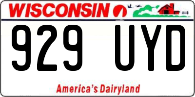 WI license plate 929UYD