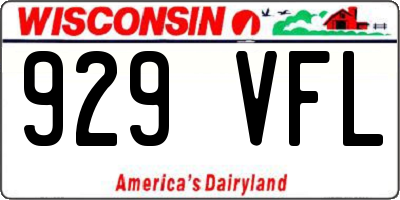 WI license plate 929VFL