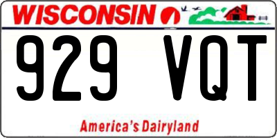 WI license plate 929VQT