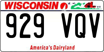 WI license plate 929VQV