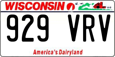 WI license plate 929VRV