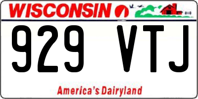 WI license plate 929VTJ