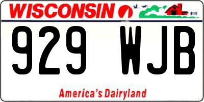 WI license plate 929WJB
