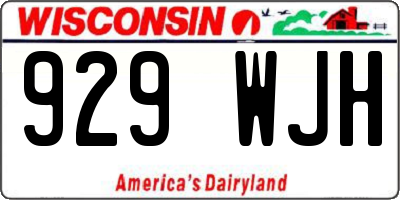 WI license plate 929WJH