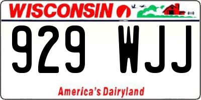 WI license plate 929WJJ