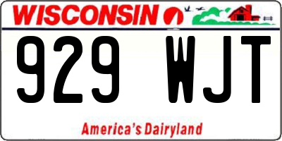 WI license plate 929WJT
