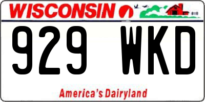WI license plate 929WKD