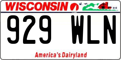 WI license plate 929WLN