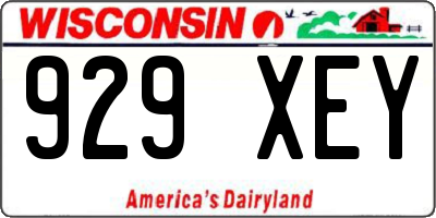 WI license plate 929XEY