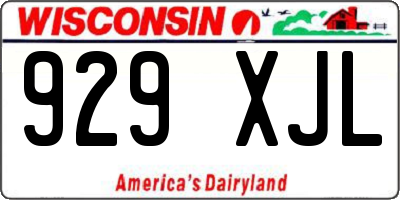 WI license plate 929XJL
