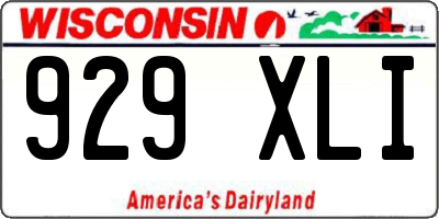WI license plate 929XLI