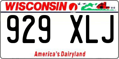 WI license plate 929XLJ