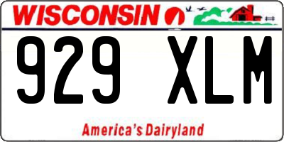 WI license plate 929XLM