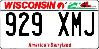 WI license plate 929XMJ