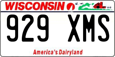 WI license plate 929XMS