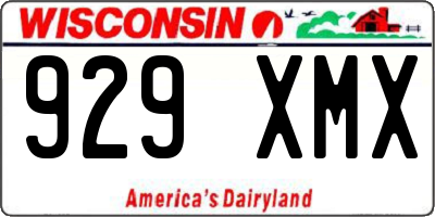 WI license plate 929XMX