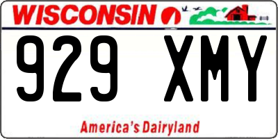 WI license plate 929XMY