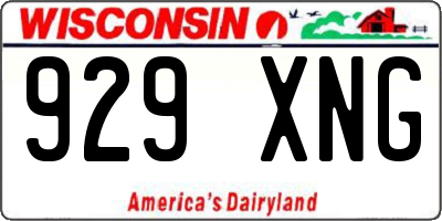 WI license plate 929XNG