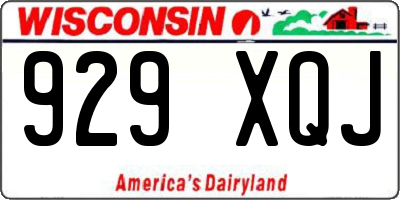 WI license plate 929XQJ