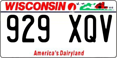 WI license plate 929XQV