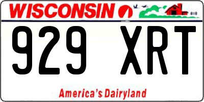 WI license plate 929XRT