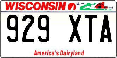 WI license plate 929XTA
