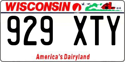 WI license plate 929XTY