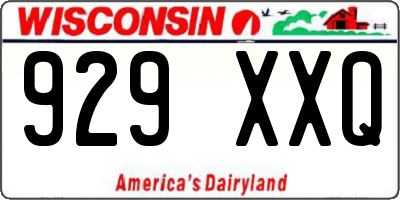 WI license plate 929XXQ