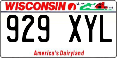 WI license plate 929XYL