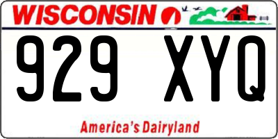 WI license plate 929XYQ