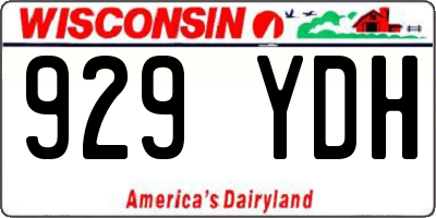 WI license plate 929YDH